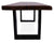 Solid Wood Bench & U Shape Black Legs - 18"H x 43"W x 15.7"D