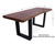 Solid Wood Bench & U Shape Black Legs - 18"H x 43"W x 15.7"D