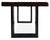 Solid Wood Bench & U Shape Grey Legs - 18"H x 43"W x 15.7"D