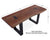 Solid Wood Bench & U Shape Grey Legs - 18"H x 43"W x 15.7"D