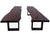 Solid Wood Handmade Dining Bench With Metal Legs Set Of Two