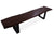 Solid Wood Handmade Dining Bench With Metal Legs - 18"H x 55"W x 15.7"D