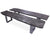 Grey Solid Wood Handmade Dining Bench With Metal Legs - 18"H x 79"W x 15.7"D
