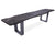 Grey Solid Wood Handmade Dining Bench With Metal Legs - 18"H x 79"W x 15.7"D