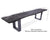 Grey Solid Wood Handmade Dining Bench With Metal Legs - 18"H x 79"W x 15.7"D