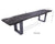 Grey Solid Wood Handmade Dining Bench With Metal Legs Set Of Two - 18"H x 79"W x 15.7"D