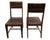 Solid Wood Handmade Dining Chair Set of Two With Texture - 40"H x 18"W x 18.5"D