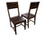 Solid Wood Handmade Dining Chair Set of Two With Texture - 40"H x 18"W x 18.5"D