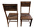 Solid Wood Handmade Dining Chair Set of Two - 40"H x 18"W x 18.5"D