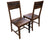 Solid Wood Handmade Dining Chair Set of Two - 40"H x 18"W x 18.5"D