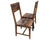Solid Wood Handmade Dining Chair Set of Two - 40"H x 18"W x 18.5"D