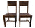 Solid Wood Handmade Dining Chair Set of Two - 40"H x 18"W x 18.5"D