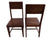 Solid Wood Handmade Dining Chair Set of Two - 40"H x 18"W x 18.5"D