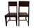 Solid Wood Handmade Dining Chair Set of Two - 40"H x 18"W x 18.5"D