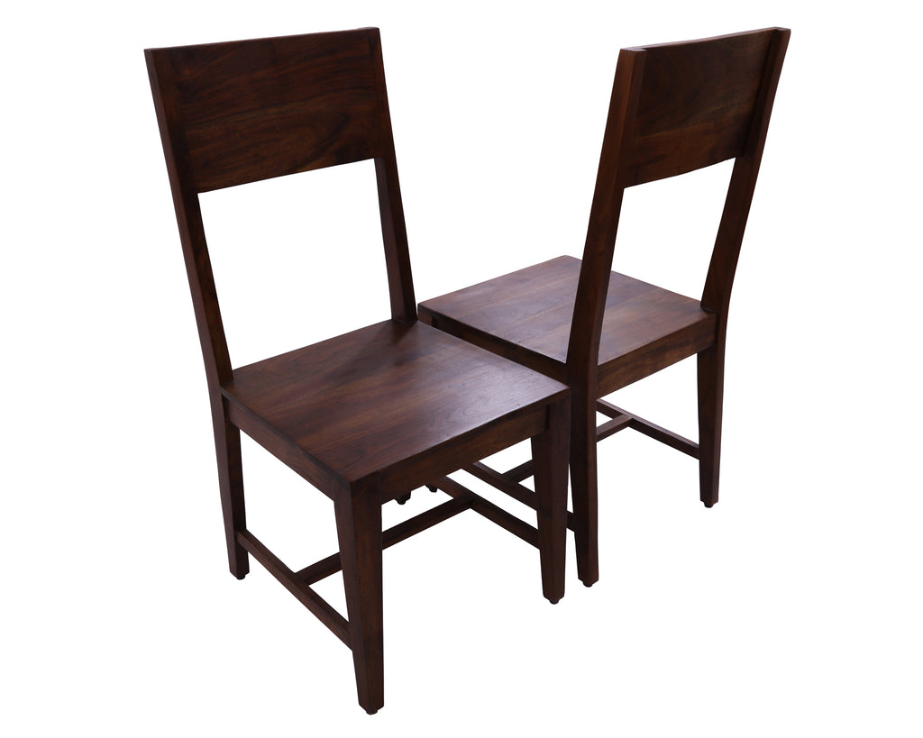 Solid Wood Handmade Dining Chair Set of Two - 40"H x 18"W x 18.5"D