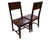 Solid Wood Handmade Dining Chair Set of Two - 40"H x 18"W x 18.5"D