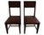 Solid Wood Handmade Dining Chair Set of Two - 40"H x 18"W x 18.5"D