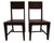 Solid Wood Handmade Dining Chair Set of Two - 40"H x 18"W x 18.5"D