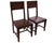 Solid Wood Handmade Dining Chair Set of Two - 40"H x 18"W x 18.5"D