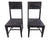 Grey Solid Wood Handmade Dining Chair Set of Two - 40"H x 18"W x 18.5"D