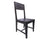 Grey Solid Wood Handmade Dining Chair Set of Two - 40"H x 18"W x 18.5"D