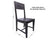 Grey Solid Wood Handmade Dining Chair Set of Two - 40"H x 18"W x 18.5"D