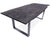 Grey Solid Wood Handmade Dining Table With Metal Legs - 31"H x 86.6"W x 39.4"D