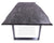 Grey Solid Wood Handmade Dining Table With Metal Legs - 31"H x 86.6"W x 39.4"D