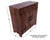 Solid Wood Handcrafted Sideboard Cabinet - 34"H x32"W x 14"D
