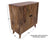 Solid Wood Handcrafted Sideboard Cabinet - 34"H x32"W x 14"D