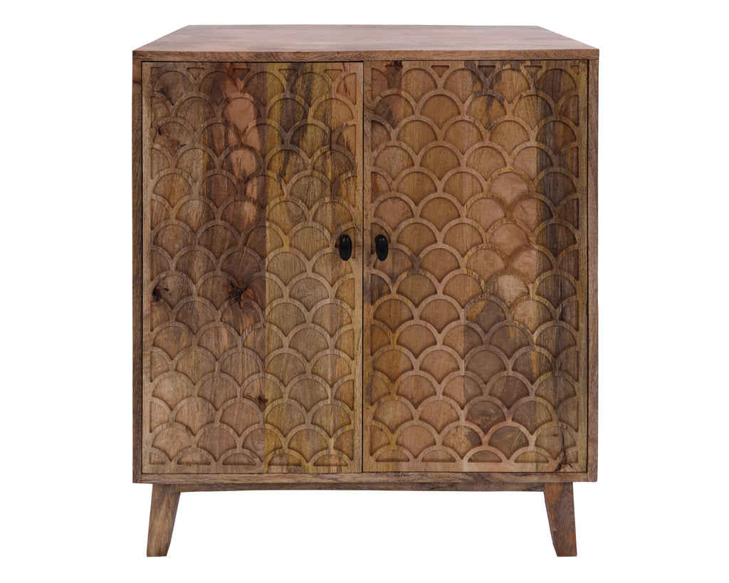 Solid Wood Handcrafted Sideboard Cabinet - 34"H x32"W x 14"D