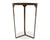 White Agate Accent Side Table Gold Base- 22"H x 14"W x 14"D