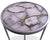 White Agate Accent Side Table Silver Base- 22"H x 14"W x 14"D