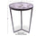 White Agate Accent Side Table Silver Base- 22"H x 14"W x 14"D