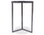 White Agate Accent Side Table Silver Base- 22"H x 14"W x 14"D