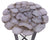 White Agate Accent Side Table Silver Base - 21"H x 16"W x 16"D