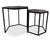 Solid Wood Nesting Coffee Table With Metal Legs