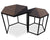 Solid Wood Nesting Coffee Table With Metal Legs