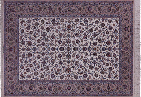 Signed Isfahan Handmade Wool & Silk Persian Rug - Manhattan Rugs