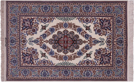 Hand Knotted Isfahan Signed Wool & Silk Rug - Manhattan Rugs