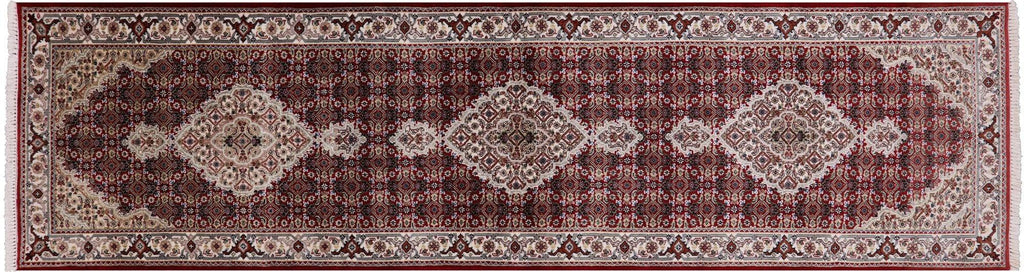 Persian Tabriz Wool & Silk Hand Knotted Runner Rug - Manhattan Rugs