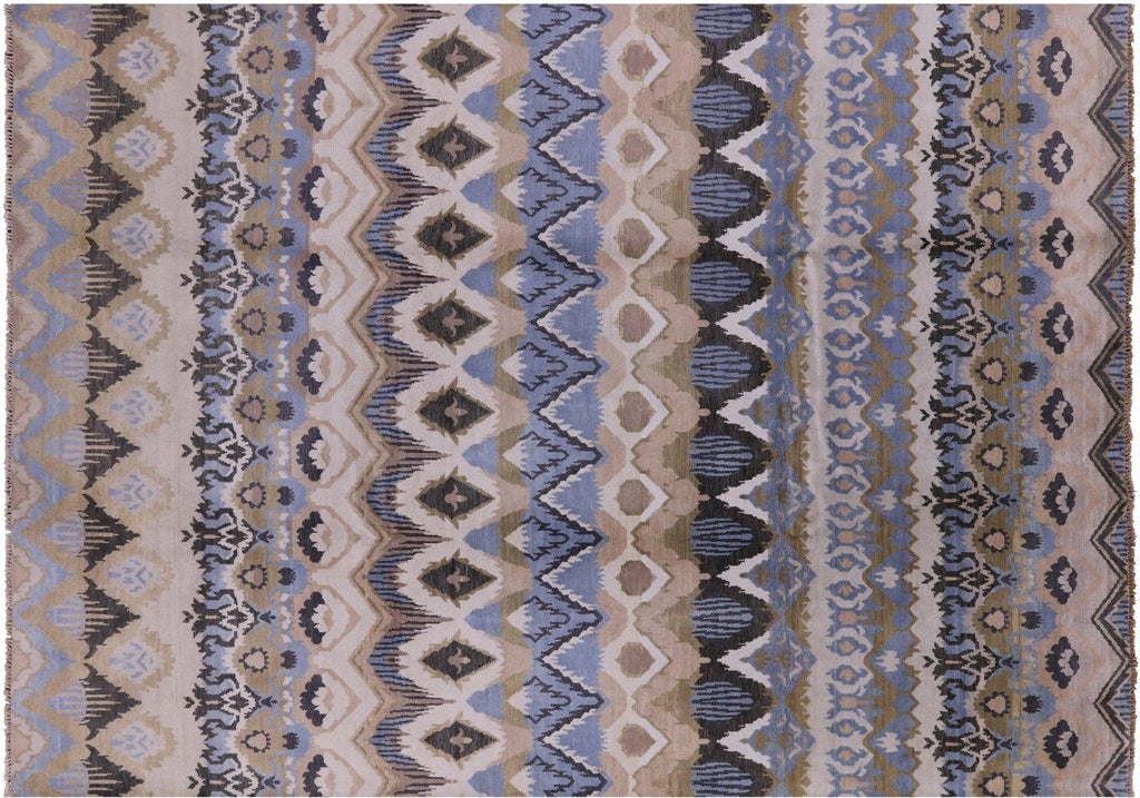 Ikat Hand Knotted Wool Rug - Manhattan Rugs