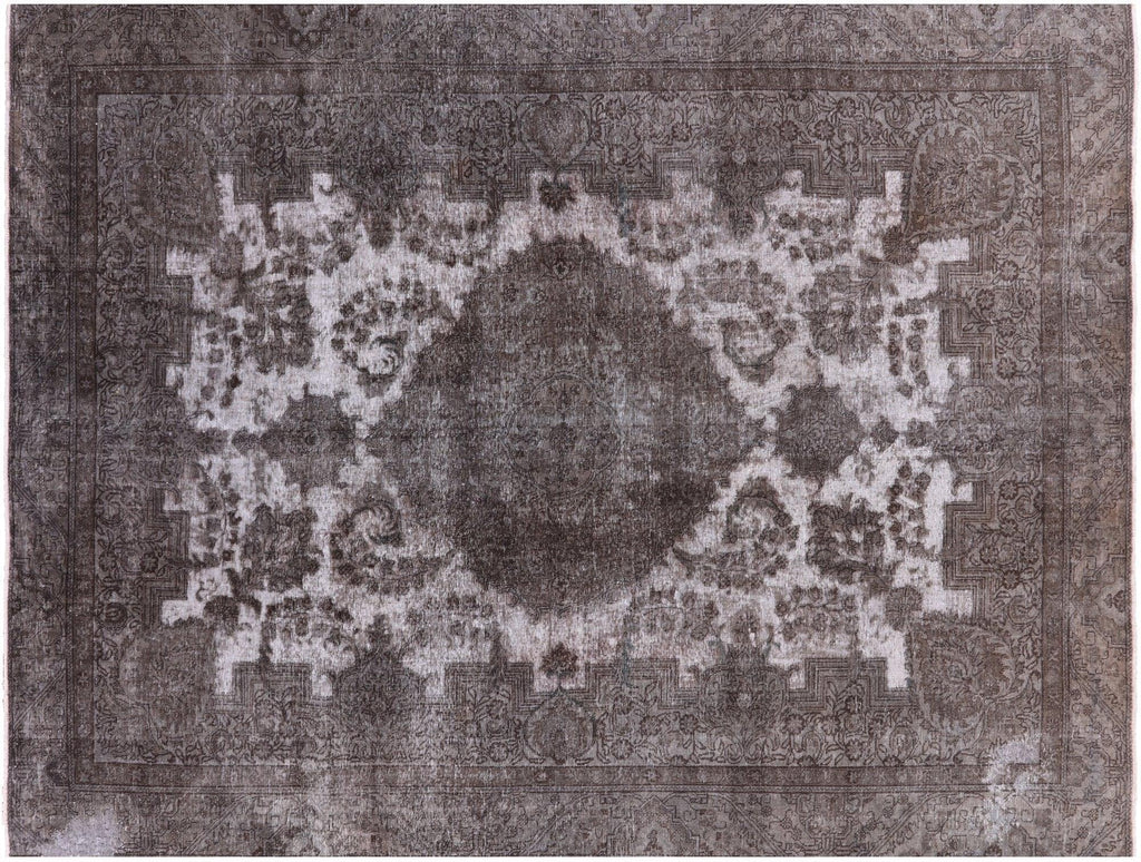 Green Overdyed Tabriz Hand Knotted Rug - Manhattan Rugs