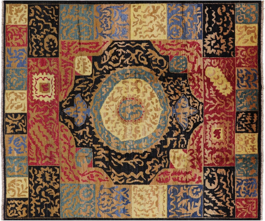 Ikat Hand Knotted Wool Area Rug - Manhattan Rugs
