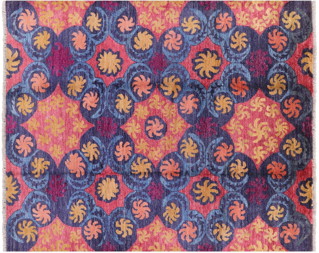 Hand-Knotted Ikat Wool Area Rug - Manhattan Rugs
