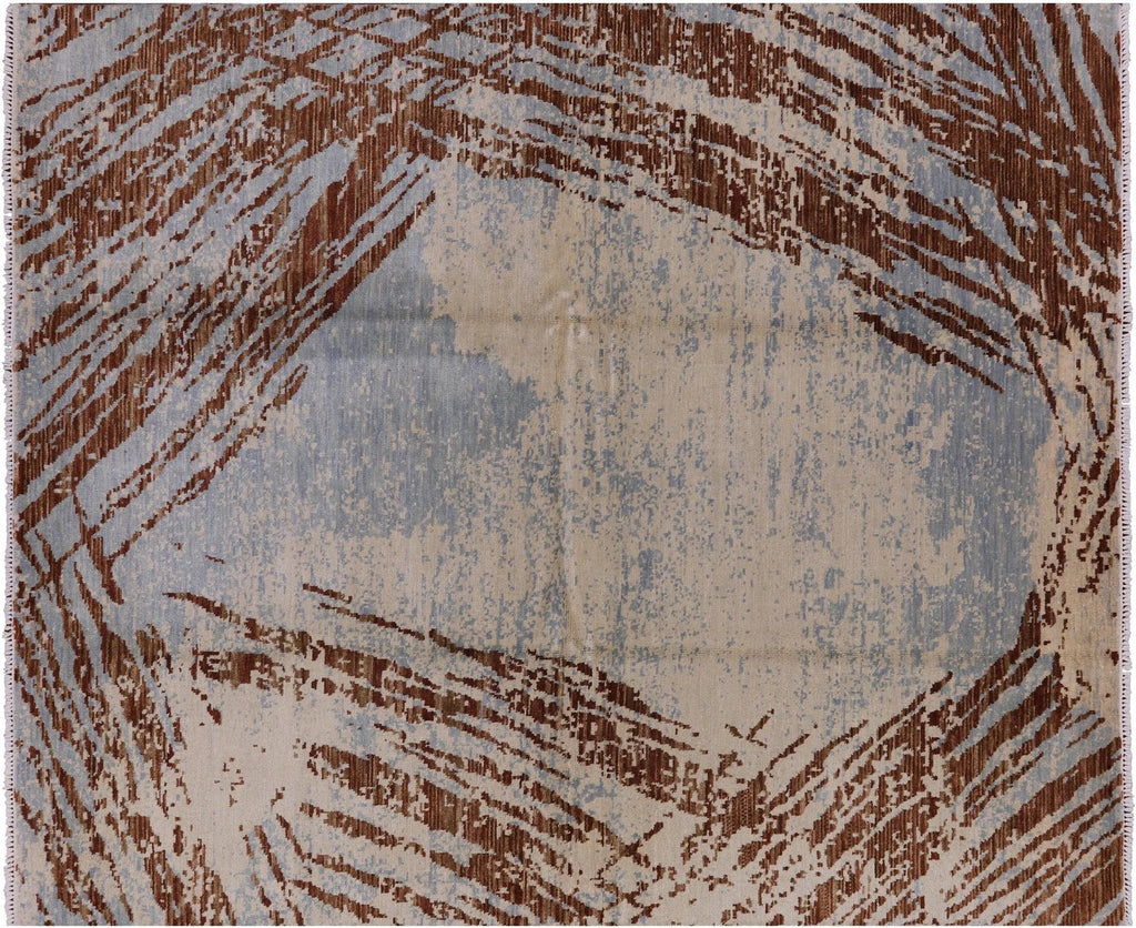 Abstract Hand-Knotted Wool Rug - Manhattan Rugs