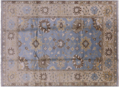 Turkish Oushak Hand Knotted Wool Rug - Manhattan Rugs
