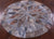 Abstract Round Printed Natural Cowhide Hand Stitched Rug - Manhattan Rugs