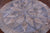 Abstract Round Printed Natural Cowhide Hand Stitched Rug - Manhattan Rugs