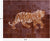 Brown Tiger Design Natural Cowhide Hand Stitched Rug - Manhattan Rugs